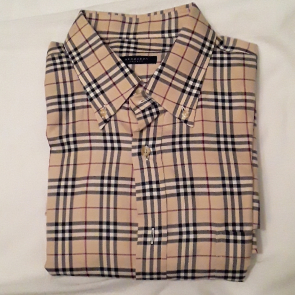 BURBERRY MEN'S LONG SLEEVE SHIRT XL